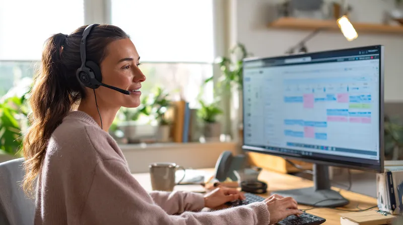 Medical VA reviewing analytics and reporting for practice clients